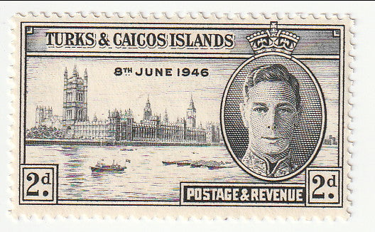 Turks and Caicos Islands - Victory 2d 1947(M)