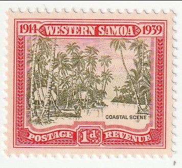 Samoa - 25th Anniversary of New Zealand Control 1d 1939(M)