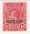 St Vincent -  King George V 1d with o/p 1921(M)