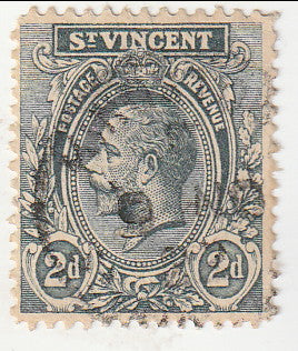St Vincent -  King George V 2d 1922