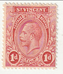 St Vincent -  King George V 1d 1921(M)