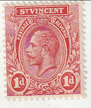 St Vincent -  King George V 1d 1917(M)