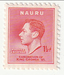 Nauru - Coronation 1½d 1937(M)