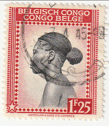 Belgian Congo - Pictorial 1f.25 1942