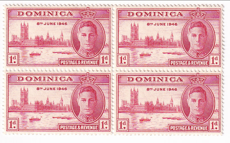 Dominica - Victory 1d block 1946(M)