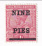 India - King George V 1a with NINE PIES o/p 1921(M)