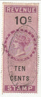 Straits Settlements - Revenue, 10c 1874