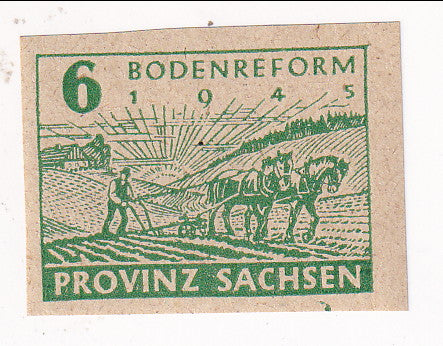 Russian Zone Saxony - Land Reform 6pf 1945(M)