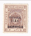 Bhopal - Official 4a with THREE PIES o/p 1936(M)