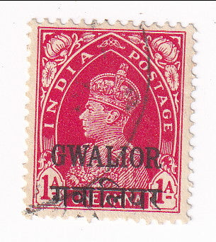 Gwalior - King George VI 1a with o/p 1949