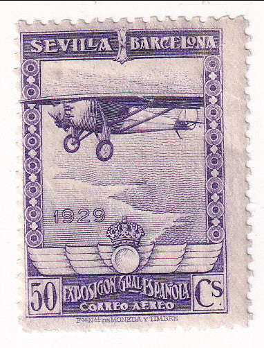 Spain - Air. Seville and Barcelona Exhibitions 50c 1929(M)