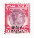 B M A Malaya - King George VI 25c 1948