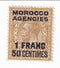 Morocco Agencies - King George V 1/- with 1 FRANC 50 CENTIMES o/p 1934(M)