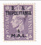British Occupation of Italian Colonies - King George VI 3d with B. A. TRIPOLITANIA 6 M.AL. o/p 1950