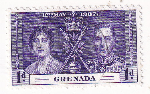 Grenada - Coronation 1d 1937