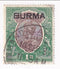 Burma - India King George V 1r. with BURMA o/p 1937