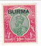 Burma - India King George V 10r with BURMA o/p 1937(M)