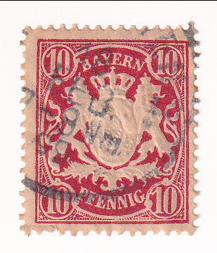 Bavaria - Coat of Arms on base 10pf 1888