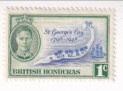 British Honduras - 150th Anniversary of Battle of St George's Cay 1c 1949(M)