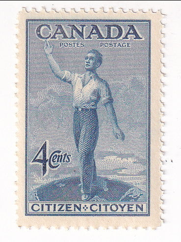 Canada - Advent of Canadian Citizenship and 18th Anniversary of Confederation 4c 1947(M)