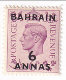 Bahrain - King George VI 6d with BAHRAIN 6 ANNAS o/p 1948(M)