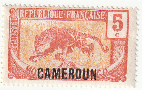 Cameroun - Middle Congo 5c with CAMEROUN o/p 1921(M)