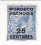 Morocco Agencies - King George V 2½d with 25 CENTIMES o/p 1925
