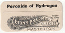 Chemists Labels - Peroxide of Hydrogen(M)