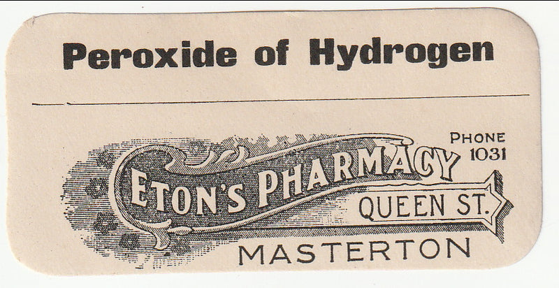 Chemists Labels - Peroxide of Hydrogen(M)