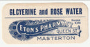 Chemists Labels - Glcyerine and Rose Water(M)