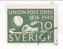 Sweden - 75th Anniversary of Universal Postal Union 10ore 1949