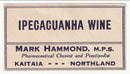 Chemists Labels - Ipecacuanha Wine(M)