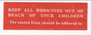 Chemists Labels - Keep all medicines.........(M)