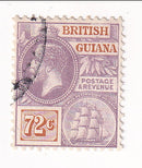 British Guiana - King George V and Ship 72c 1923