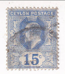 Ceylon - King Edward VII 15c 1904