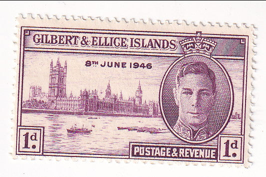 Gilbert & Ellice Islands - Victory 1d 1946(M)