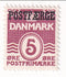 Denmark -  Numeral 5ore with POSTFÆRGE o/p 1936(M)