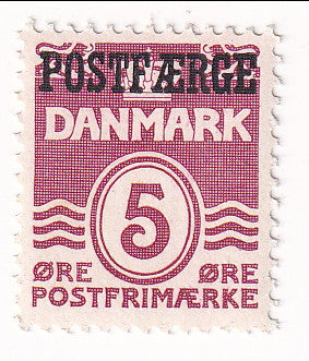 Denmark -  Numeral 5ore with POSTFÆRGE o/p 1936(M)