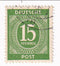 American, British and Soviet Russian Zones - Numeral 15pf 1946