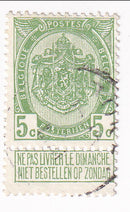 Belgium - Arms of Belgium 5c 1893