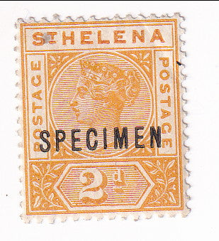 St Helena - Queen Victoria 2d with SPECIMEN o/p 1896