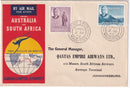 Australia - Aviation cover, QANTAS inaugural flight to South Africa 1952