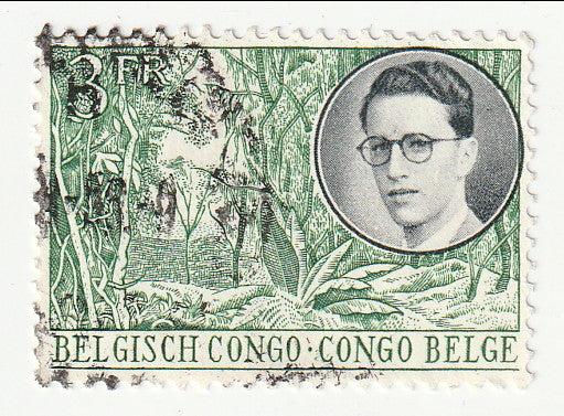 Belgian Congo - King Baudouin and Mountains 3f 1955