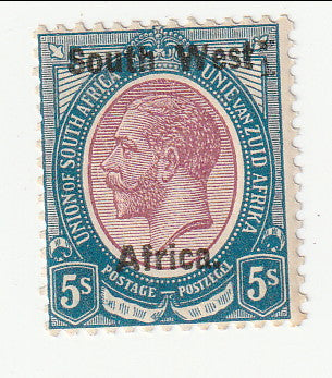 South West Africa - King George V 5/- 1926(M)