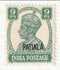 Patiala - King George VI 9p with o/p 1942(M)