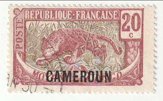 Cameroun - Middle Congo 20c with CAMEROUN o/p 1921