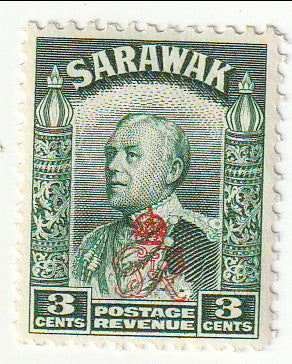 Sarawak - Sir Charles Vyner Brooke 3c with o/p 1947(M)