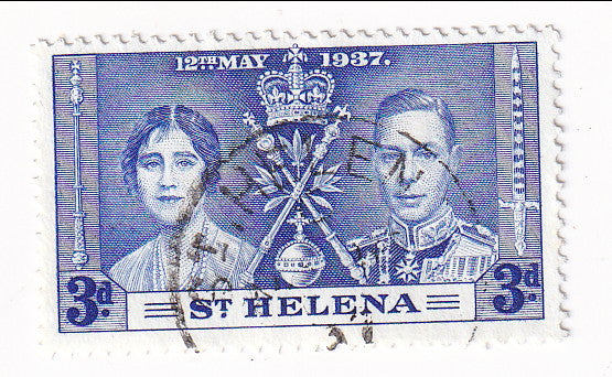 St Helena -  Coronation 3d 1937