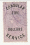 Great Britain - Revenue, Consular Service $1 with o/p 1887