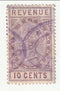 Straits Settlements - Revenue, 10c 1882